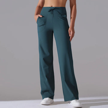 Saashi Women's Straight-Leg Sweatpants: Loose-Fit Tracksuit Pants for Running and Gym