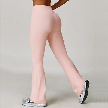Saashi Women's High-Waist Bell-Bottoms, a Wide-Leg Fitness Leggings for Yoga