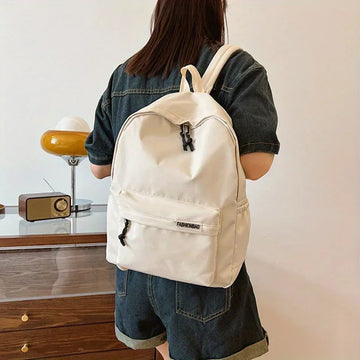 Saashi Women's Casual Nylon Backpack Travel Bag Set Solid Color Large Capacity