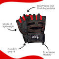 Dr. SwagFit Weight Lifting Gloves, Supportive Gym Gloves for Fitness, CrossFit, and Weight Training for Men & Women, Non-Slip, Durable Workout Gloves with Wrist Support