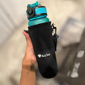 Dr. SwagFit Motivational Water Bottle, Time Marker Water Bottle, Premium Leakproof Design with Straw, Bpa-Free Thick and Durable Buckle Strap Water Bottle, Perfect for Workouts and Hiking