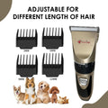 Dr. Swag Fit Professional Cordless Pet Grooming Kit, USB Rechargeable Low Noise Clipper with Detachable Blade, Ultra-Sharp Blades Rechargeable Grooming Kit, All in One Box Stress-Free Pet Grooming