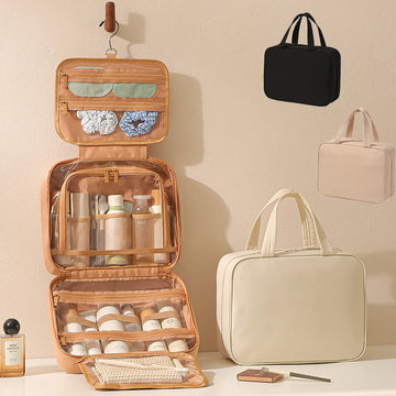 Saashi New Hanging Cosmetic Bag Women Portable Storage Makeup Organizer Large Capacity.