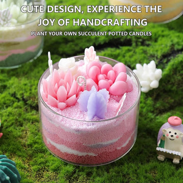 Saashi DIY Succulent Scented Candle Kit for Beginners and Kids