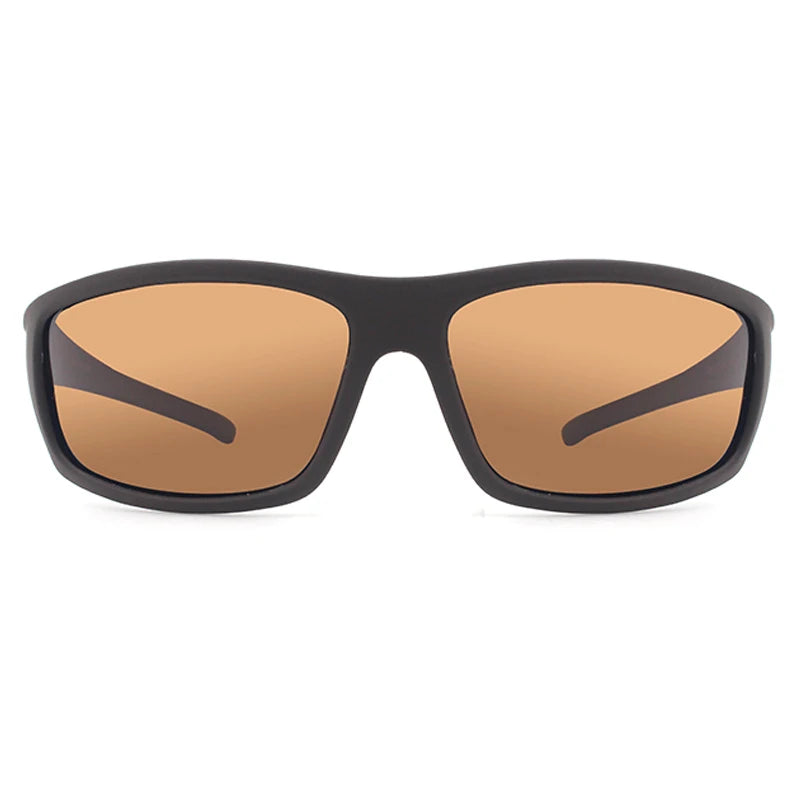 Saashi 2026 Male Brand Design Polarized Sunglasses Men Brown Sports Rectangle.