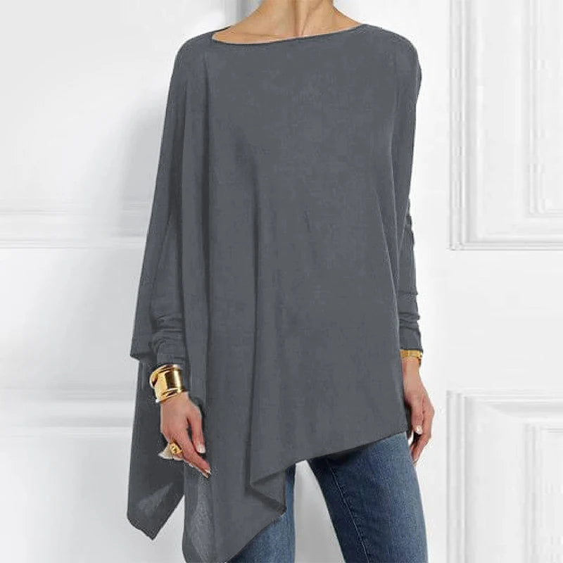 Saashi Cotton Irregular Pullover Blouse