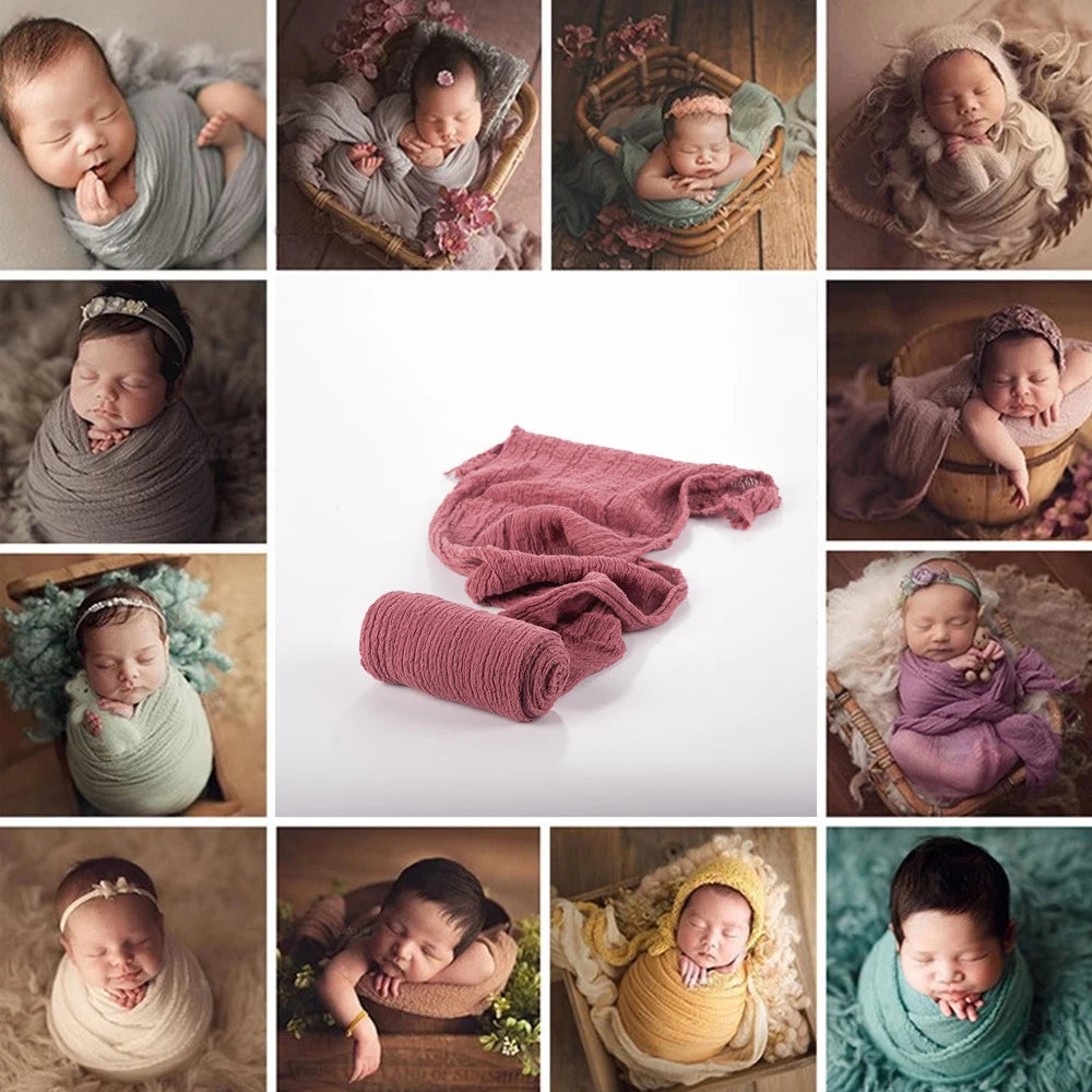 Saashi Organic Cotton Newborn Photo Props Wrap