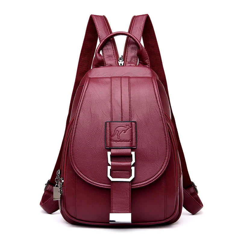 Saashi 6-Color Leather Backpack