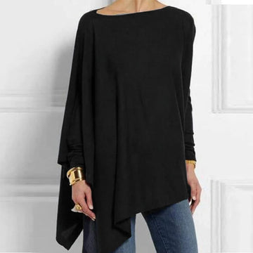 Saashi Cotton Irregular Pullover Blouse