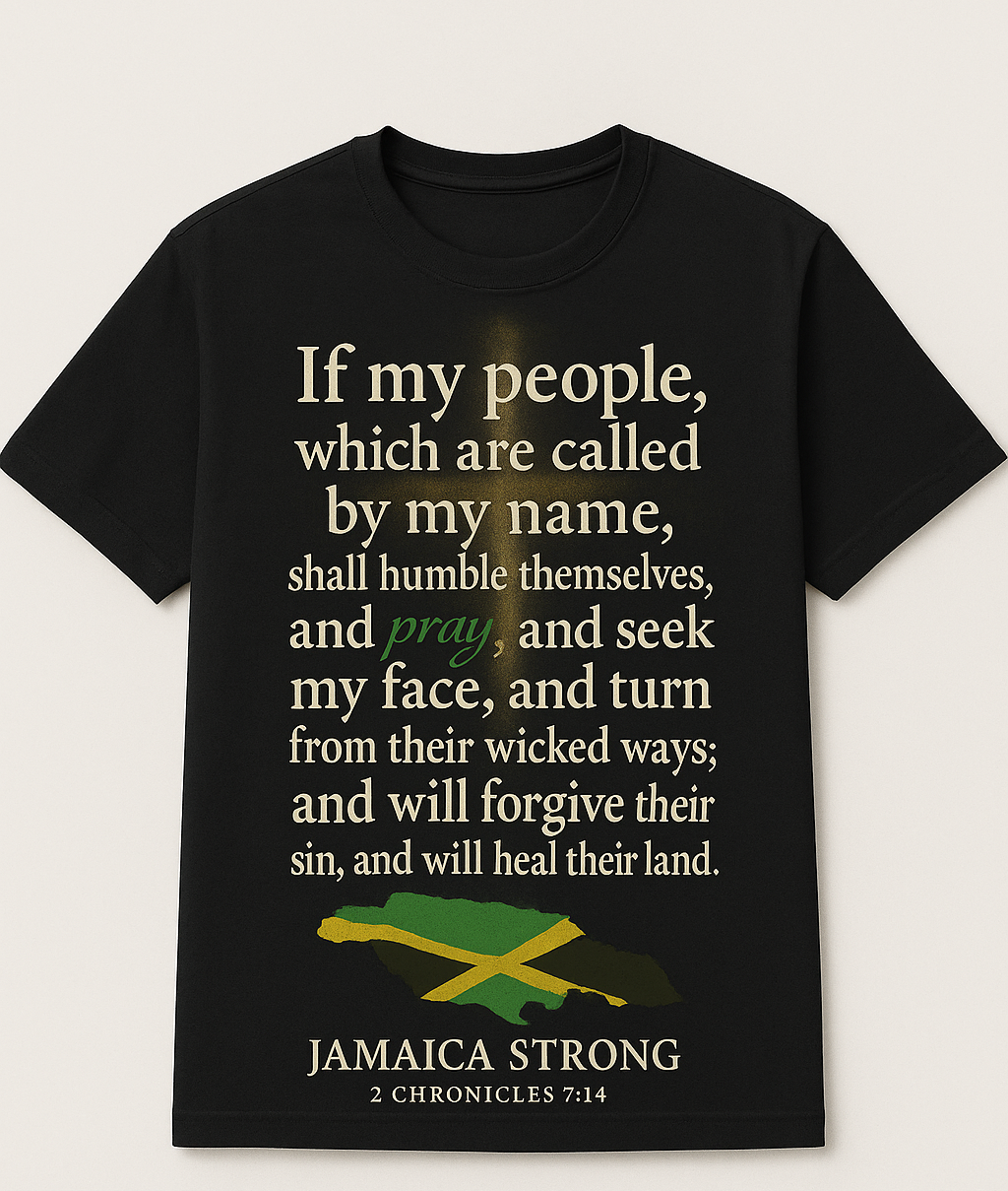Jamaica Strong T-Shirt (Black Edition) – Strength Through Adversity