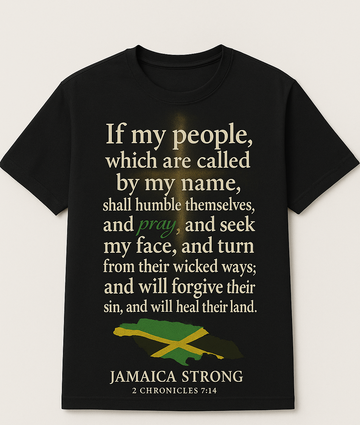 Jamaica Strong T-Shirt (Black Edition) – Strength Through Adversity