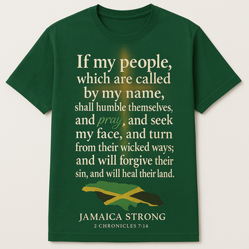 Faith & Strength T-Shirt (Green Edition) – Rebuilding Roots