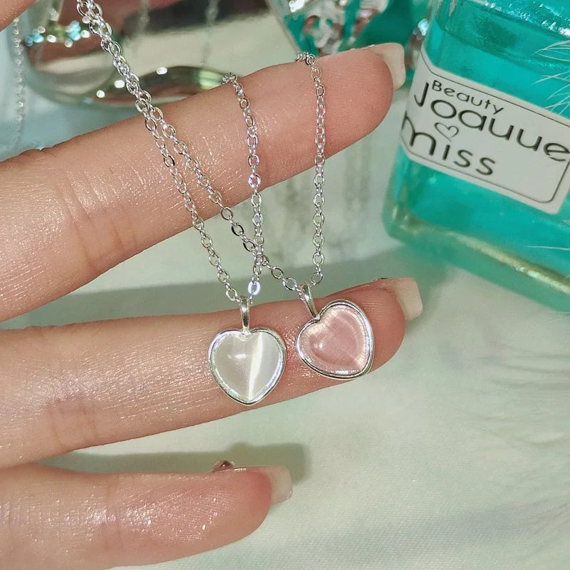 Saashi Pink Cat Eye Necklace