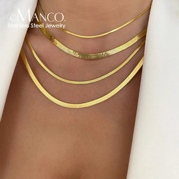 Saashi Herringbone Snake Chain Necklace