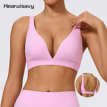 Saashi Womens Push Up High Impact Sports Bra Breathable Quick Dry Fitness Crop Top for Running Workout