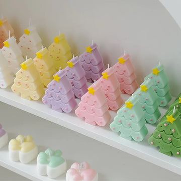 Saashi Christmas Tree Shape Scented Candle Gift Box for Friends and Women