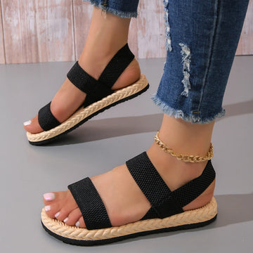 Saashi Lace-Up Flat Roman Sandals