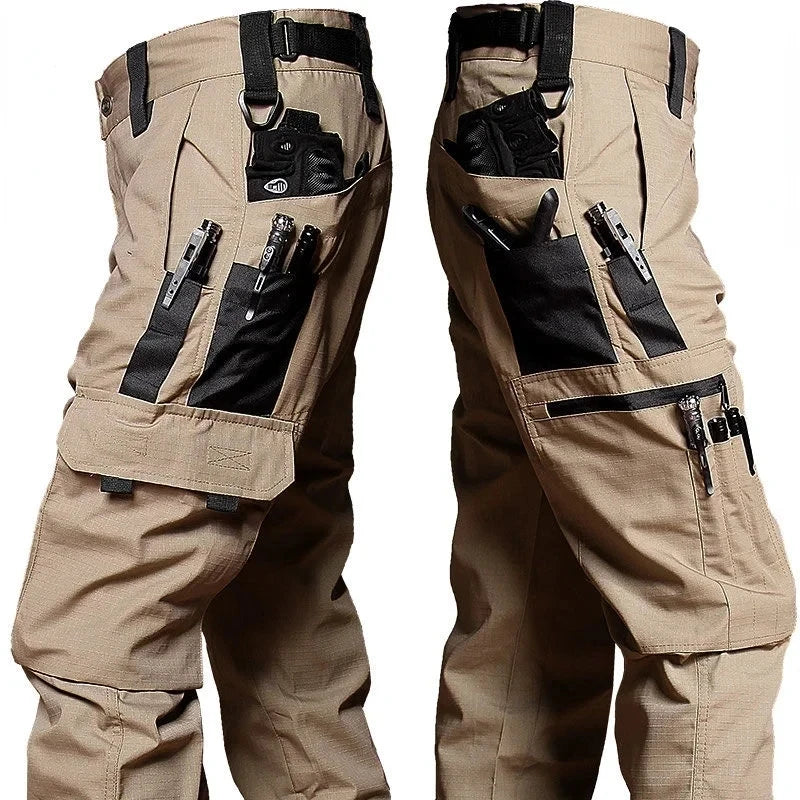 Saashi Labor Day Wear-Resistant Multi-Pocket Cargo Pants – Straight-Leg Tactical Outdoor Trousers for Jogging & Casual Wear