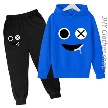 Saashi Rainbow Friend Children's Sweatshirt Set: Girls Sports Hoodies
