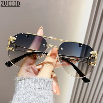 Saashi Trendy Rimless Sunglasses - Designer Luxe Fashion for Women and Men