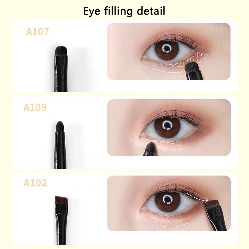 Saashi 6PCS Eyes Makeup Brushes Set Professional Soft Contouring Eyeshadow Eyeliner Eyebrow.