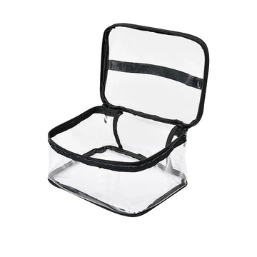 Saashi Waterproof Transparent PVC Bath Cosmetic Bag Women Make Up Case Travel Clear.