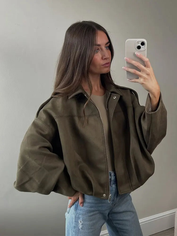 Saashi Vintage Suede Zip Jacket