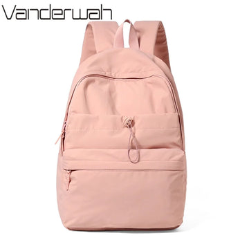 Saashi Simple Solid Color Multifunction Backpack