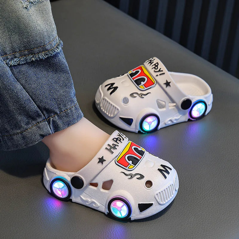 Saashi Boys Glowing Two-Way Slippers – Anti-Slip Summer Sandals