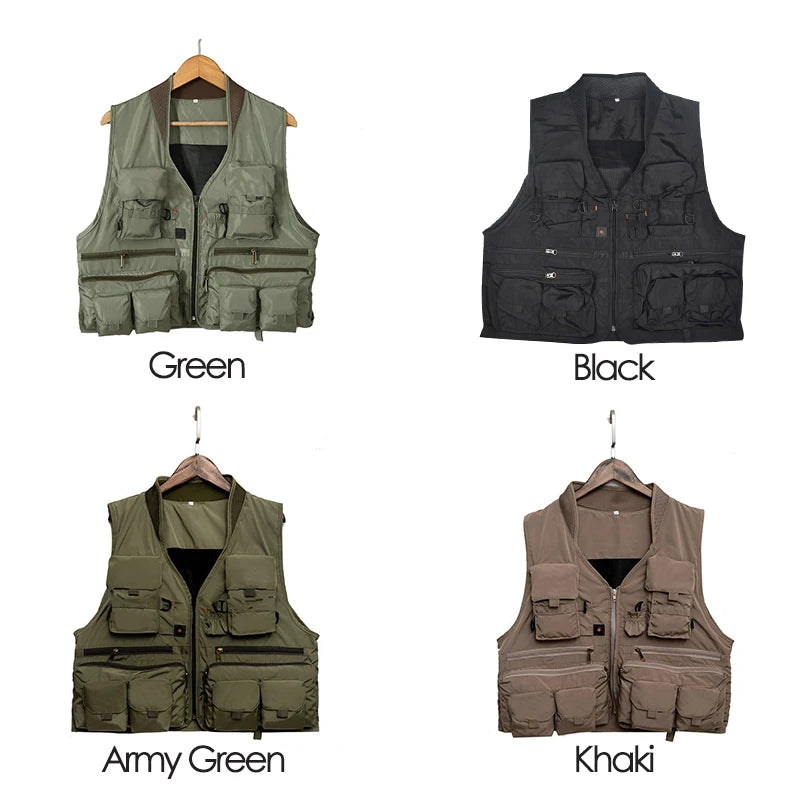 Saashi 2026 Korean Quick-Dry Fishing Vest – Breathable Multi-Pocket Outdoor Sports & Utility Jacket