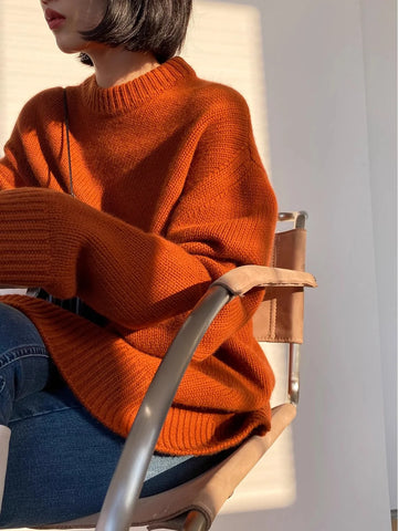 Saashi Luxury 100% Cashmere Round Neck Sweater