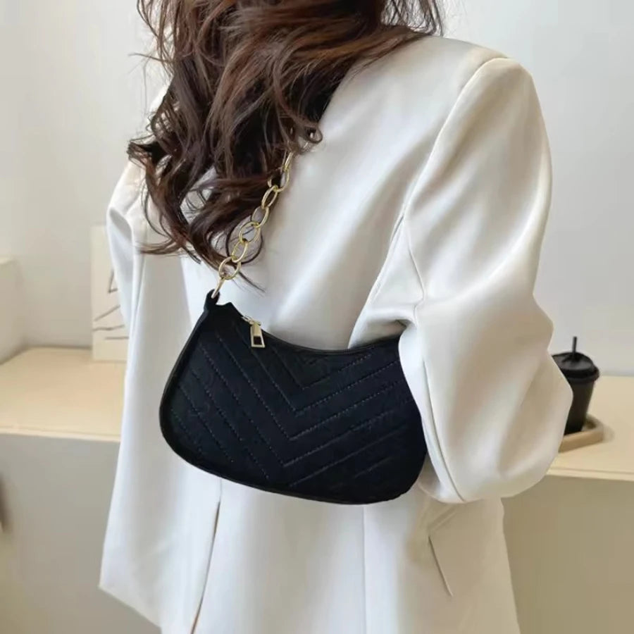 Saashi Felt Crescent Shoulder Bag