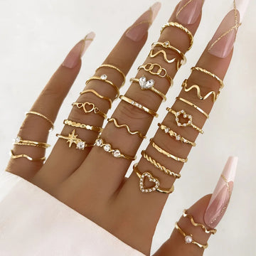 Saashi Boho Knuckle Ring Set