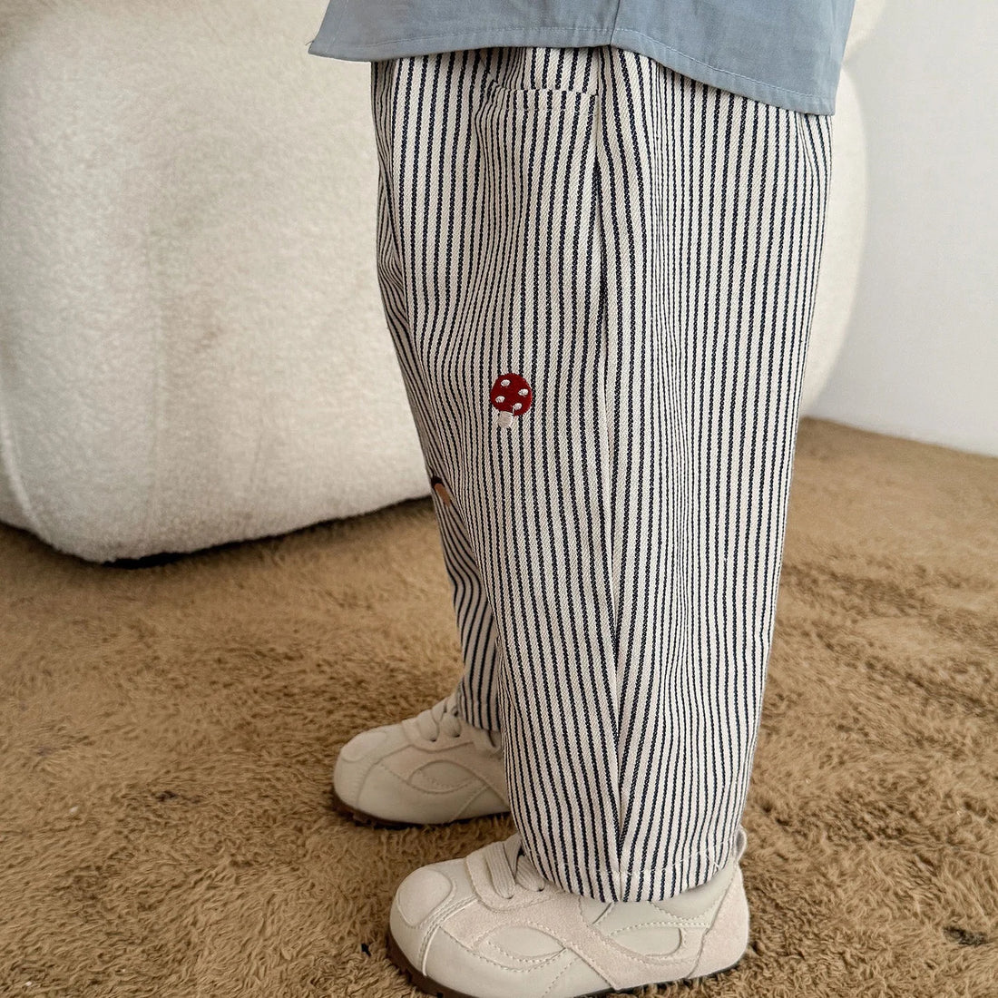 Saashi Toddler Boys’ Cartoon Embroidered Denim Harem Pants