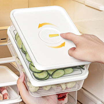 Saashi Refrigerator Storage Box Transparent Cheese Keeper Meat Organizer Salami Turkey Sausage.