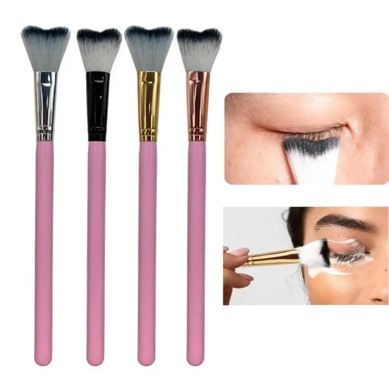 Saashi 1Pc Curved Lash Shampoo Brush Soft Bristle Eyelash Extension Cleansing Makeup.