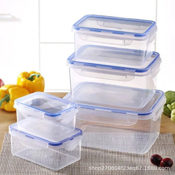 Saashi Food-grade Kitchen Refrigerator Crisper Microwave Heat-resistant Plastic Lunch Fruit Storage.