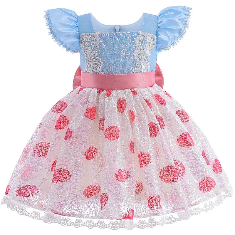 Saashi Girls Polka Dot Princess Dress with Hairband