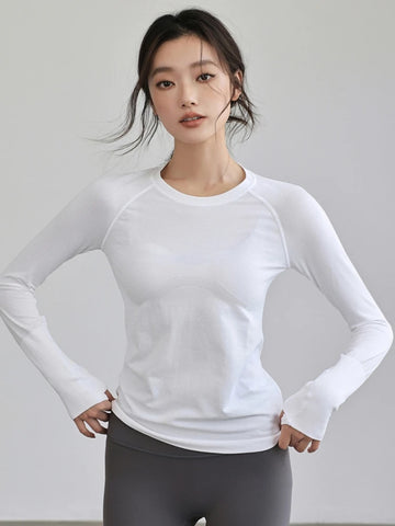 Saashi High-Elastic Quick-Dry Long Sleeve Yoga Top