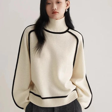 Saashi Patchwork Turtleneck Sweater