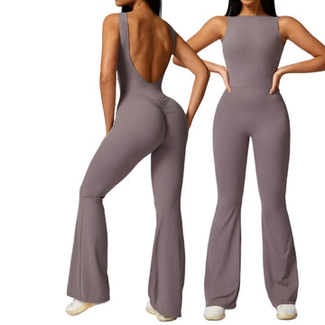 Saashi Seamless Yoga Jumpsuit – Push-Up One-Piece Fitness Bodysuit