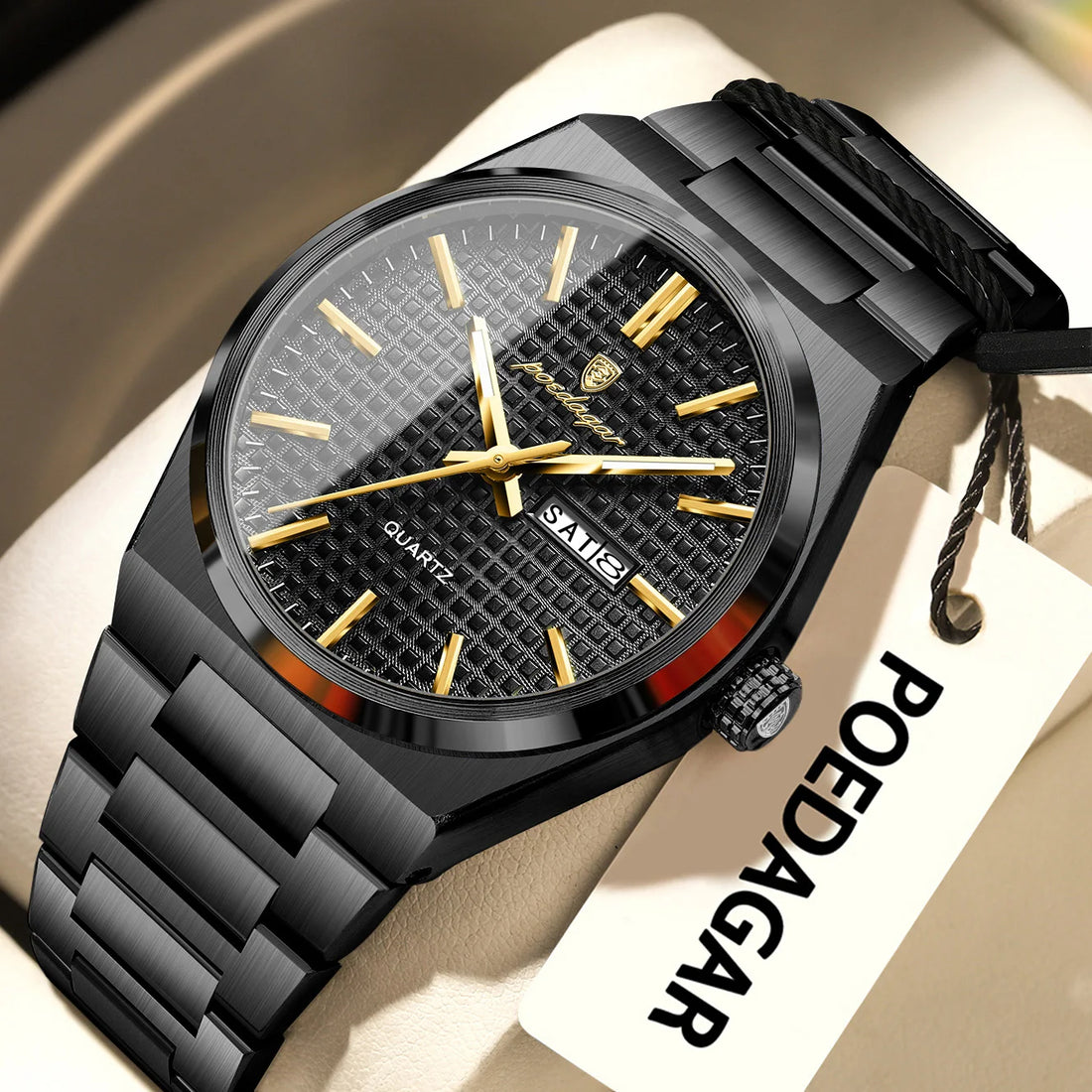 Saashi Stainless Steel Luminous Watch