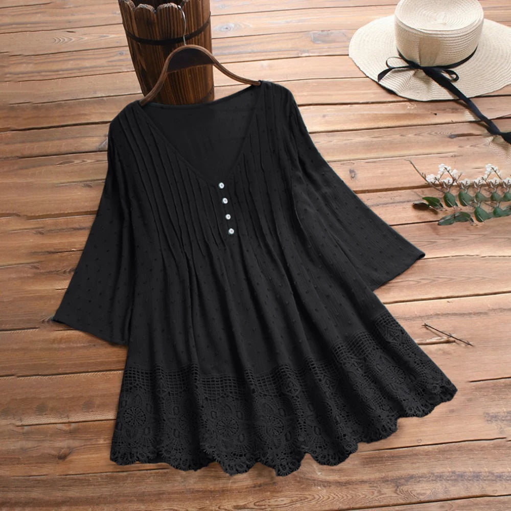 Saashi Plus Size Oversized T-Shirt for Women 3XL 4XL Solid Color Short Sleeve Blouse Top