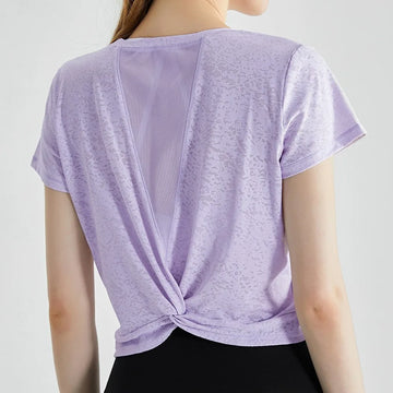 Saashi Mesh Short Sleeve Yoga T-Shirt