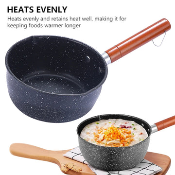 Saashi Mini Non-Stick Saucepan with Wooden Handle