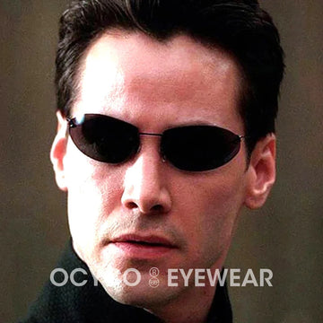 Saashi OCYCO Cat Eye Polarized Ultralight Pilot Matrix Neo Sunglasses Rimless Men.