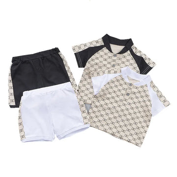 Saashi Boys Tracksuits: Children Casual Cotton T-shirts Shorts 2pcs Clothes Sets For Baby Kids Sports Suits, 1-3 Years