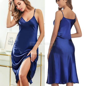 Saashi Nightdress Ruffles Lady Satin Nightgown