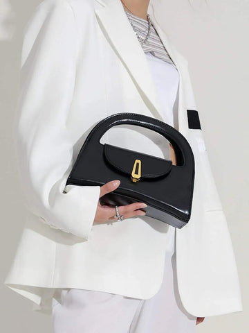 Saashi Mini Glossy Top-Handle Bag