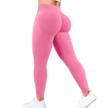 Saashi Women's Seamless Yoga Pants, a Three-Section Waist with a Sexy Hip-Lift